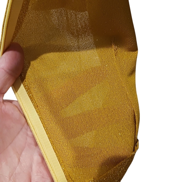 Vintage 1960s Shimmering Gold Maxi Dress Formal Gala Maxi Short Sleeve Holidays - Picture 10 of 10